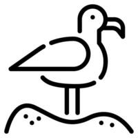 Gaviota icono ilustración, para uiux, web, aplicación, infografía, etc vector