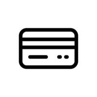 crédito tarjeta icono en de moda contorno estilo aislado en blanco antecedentes. crédito tarjeta silueta símbolo para tu sitio web diseño, logo, aplicación, ui vector ilustración, eps10.