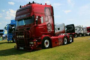 Whitchurch in the UK in JUne 2023. A view of a Truck at a Truck Show in Whitchurch Shropshire photo