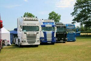 Whitchurch in the UK in JUne 2023. A view of a Truck at a Truck Show in Whitchurch Shropshire photo