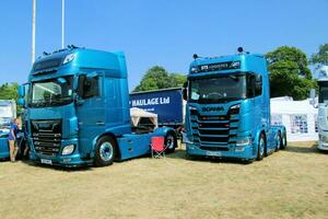 Whitchurch in the UK in JUne 2023. A view of a Truck at a Truck Show in Whitchurch Shropshire photo