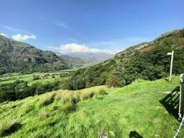 A view of the North Wales Countryside near Mount Snowden on a sunny day photo