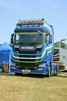 Whitchurch in the UK in JUne 2023. A view of a Truck at a Truck Show in Whitchurch Shropshire photo