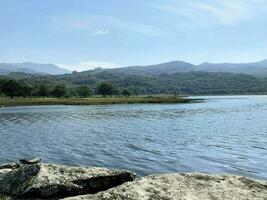 A view of the North Wales Countryside near Mount Snowden on a sunny day photo