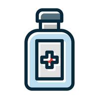 Medicine Bottle Vector Thick Line Filled Dark Colors Icons For Personal And Commercial Use.