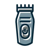 Shaving Machine Vector Thick Line Filled Dark Colors Icons For Personal And Commercial Use.