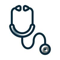 Stethoscope Vector Thick Line Filled Dark Colors Icons For Personal And Commercial Use.