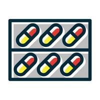 General Medicines Vector Thick Line Filled Dark Colors Icons For Personal And Commercial Use.