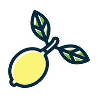 Lemon Vector Thick Line Filled Dark Colors Icons For Personal And Commercial Use.