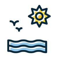 Sea Vector Thick Line Filled Dark Colors Icons For Personal And Commercial Use.