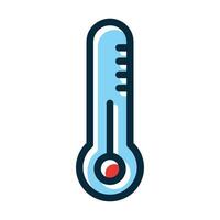 Thermometer Vector Thick Line Filled Dark Colors Icons For Personal And Commercial Use.