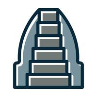 Escalator Vector Thick Line Filled Dark Colors Icons For Personal And Commercial Use.