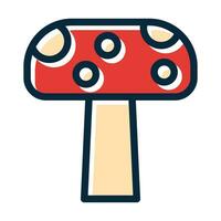 Mushroom Vector Thick Line Filled Dark Colors Icons For Personal And Commercial Use.