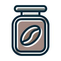Coffee Bottle Vector Thick Line Filled Dark Colors Icons For Personal And Commercial Use.