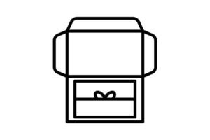 Unboxing experience. Icon related to Delivery. Suitable for web site design, app, user interfaces. Line icon style. Simple vector design editable