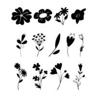 flower icon set in a vector format