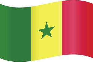 Senegal's official flag's vector colors a vector representation