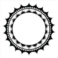 circular modelo flor de mandala con negro y blanco, vector mandala floral patrones con blanco antecedentes