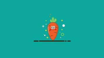 carrot character design, cute carrot with a cute smile vector