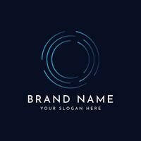 Geometric circle abstract logo template design with modern, unique and creative idea. Logo for business, technology, web, brand, company. vector