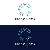 Geometric circle abstract logo template design with modern, unique and creative idea. Logo for business, technology, web, brand, company. vector