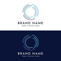Geometric circle abstract logo template design with modern, unique and creative idea. Logo for business, technology, web, brand, company. vector