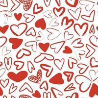 Beautiful red love heart background vector