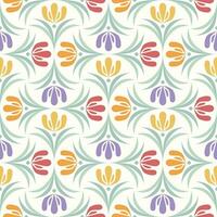 Floral colorful seamless pattern for embroidery, fabric, print, wallpaper. Vector