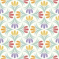 Floral colorful seamless pattern for embroidery, fabric, print, wallpaper. Vector