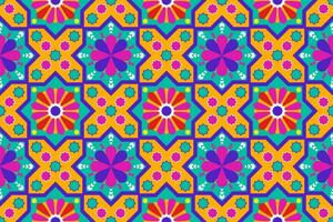 Floral colorful seamless pattern for embroidery, fabric, print, wallpaper. Vector