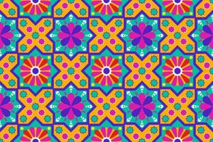 Floral colorful seamless pattern for embroidery, fabric, print, wallpaper. Vector