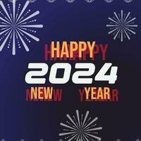 new year 2024 post template and background vector