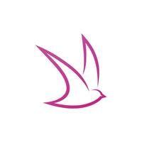 flying bird abstract vector logo