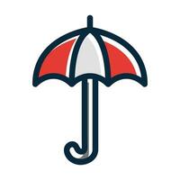 Umbrella Vector Thick Line Filled Dark Colors Icons For Personal And Commercial Use.