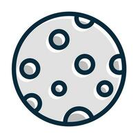 Full Moon Vector Thick Line Filled Dark Colors Icons For Personal And Commercial Use.