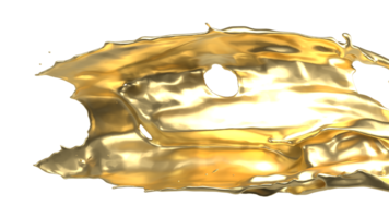el oro chapoteo png imagen para decoración concepto 3d representación