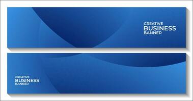 abstract blue banners background with waves for business design vector