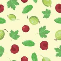 Berry seamless pattern vector