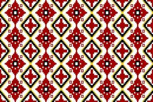 Ethnic fabric texture pattern. Abstract Aztec oriental retro embroidery repeating vector