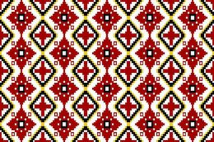 Ethnic fabric texture pattern. Abstract Aztec oriental retro embroidery repeating vector