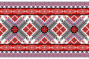Red ethnic seamless Fabric textures pixel art styles vector