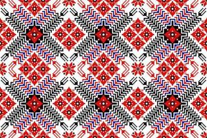 Red ethnic seamless Fabric textures pixel art styles vector