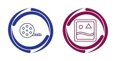 film reel and images Icon vector