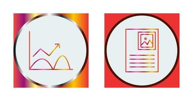 trend in graph and picture attachemnet  Icon vector