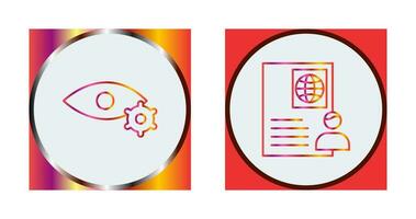 view setting and global profile Icon vector