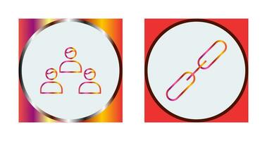 link building and team members  Icon vector