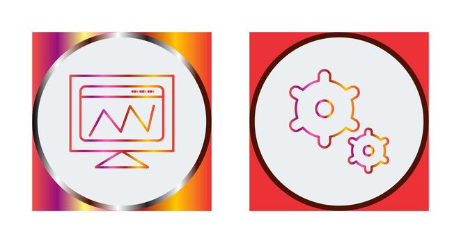 web análisis y preferencias icono vector