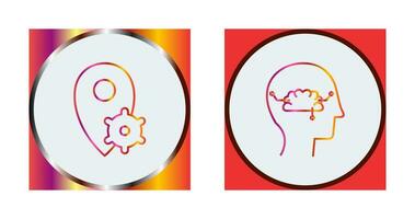 thinking and knowledge  Icon vector