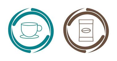 tea and coffee packet Icon vector