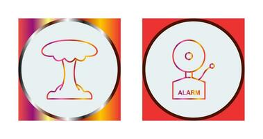 explosion and alarms Icon vector